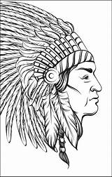 Native American Indian Coloring Pages sketch template