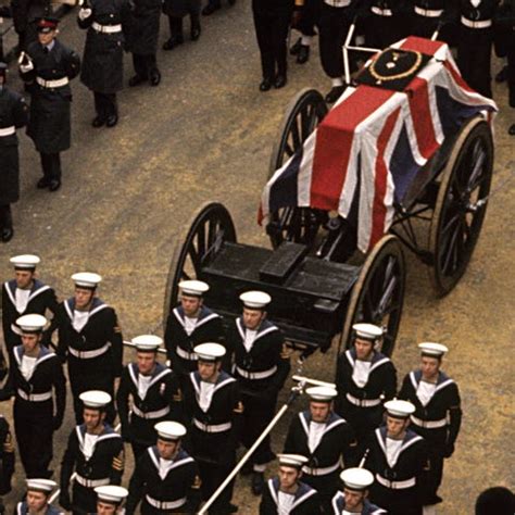 Winston Churchill's Real-Life Funeral Photos, As Seen in 'The Crown' Season 3