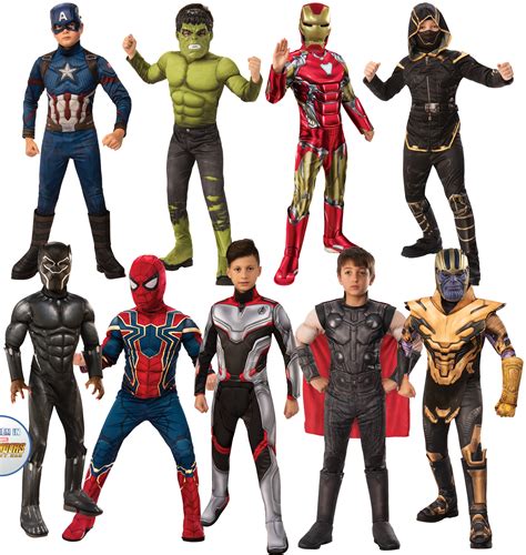 Deluxe Avengers Endgame Boys Fancy Dress Marvel Comics Superhero Kids Costumes | eBay