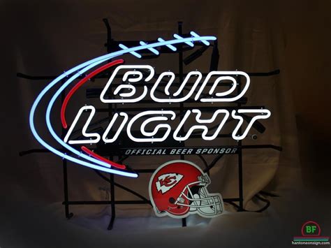 Custom Bud Light Kansas City Chiefs Helmet Neon Sign NFL Teams Neon Light – Custom Neon Signs