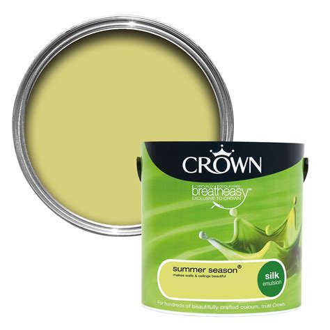 Crown Breatheasy Summer Season Silk Emulsion Paint 2.5L | Departments ...