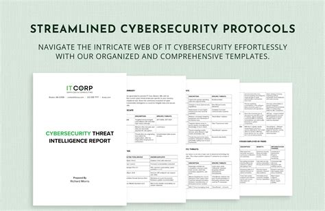 Cybersecurity Threat Intelligence Report Template in Word, PDF, Google ...