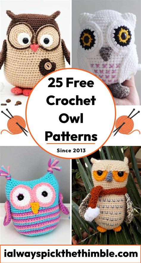 25 Free Crochet Owl Patterns (Amigurumi Pattern)