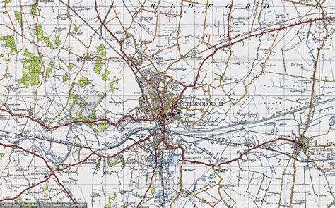 Historic Ordnance Survey Map of Peterborough, 1946