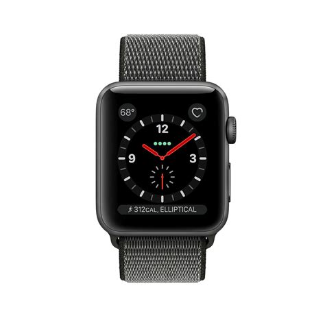 Apple Watch Space Gray Aluminum Dark Olive Sport Loop Series 3.