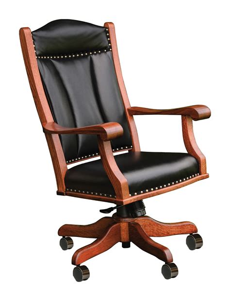 Office Arm Chair | Amish Solid Wood Office Chairs | Kvadro Furniture