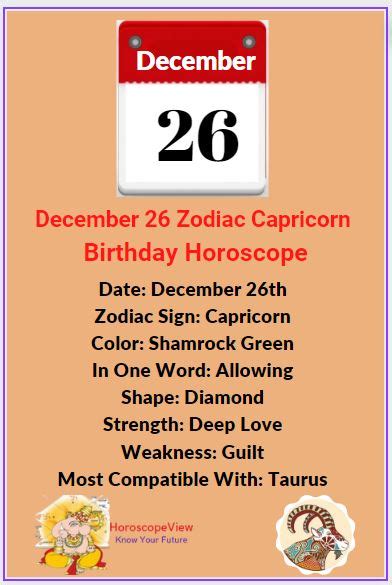 December 26 Zodiac Sign Capricorn - Personality, Love & Money