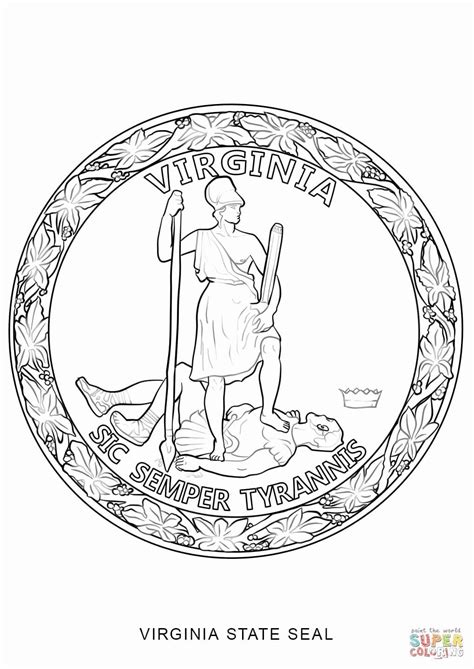 Virginia State Flag Coloring Page