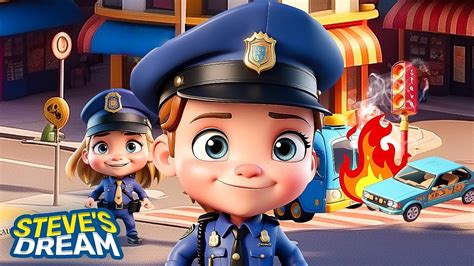 Steve's Police Story 👮‍♂️ | NEW Learning Colors for Kids with Traffic Lights🚦Favorite Bedtime ...