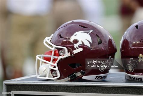 A Texas State Bobcats helmet during 36 - 20 win over the Texas... News ...