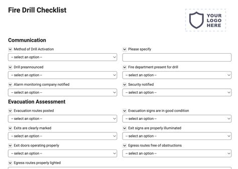 Fire Drill Checklist - Joyfill