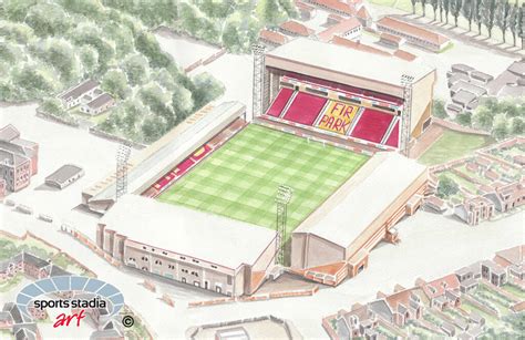 Motherwell Fc Fir Park Stadium Art Print By Sports Stadia Art