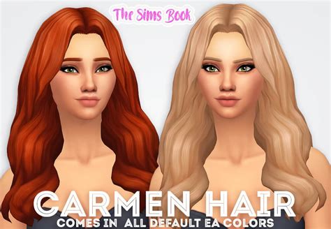 Sims 4 Maxis Match Carmen Hair | The Sims Book