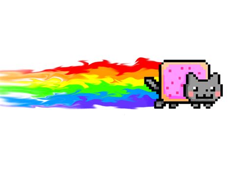 Nyan Cat Flaming Rainbow by Rock-Snake on DeviantArt