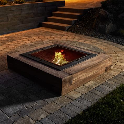 fire pit square | Kayben Landscaping