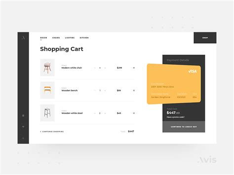 Shopping cart page template | Avis UI Pack by Alexandr Gorbatov on Dribbble