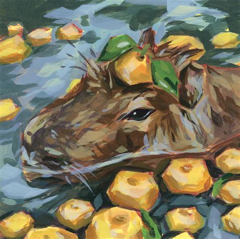 Capybara Art Print Capybara Painting Capybara Wall Art | Etsy