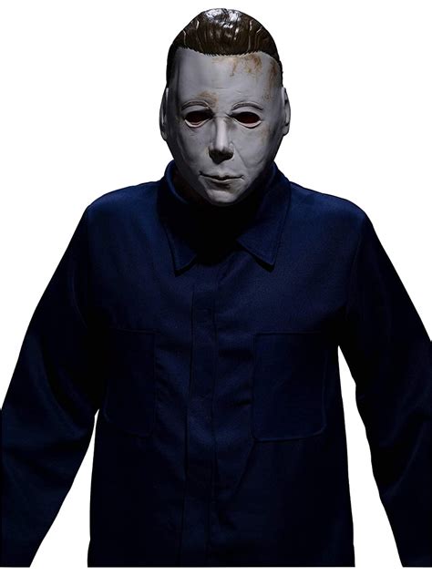 Rubie's Michael Myers White Synthetic Halloween Costume Mask, with Hair for Adult - Walmart.com