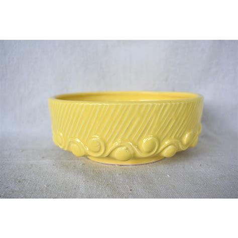 Vintage McCoy Yellow Pottery Bowl | Chairish