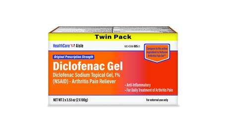 HealthCareAisle Diclofenac Gel Twin Pack Diclofenac Sodium Topical Gel ...