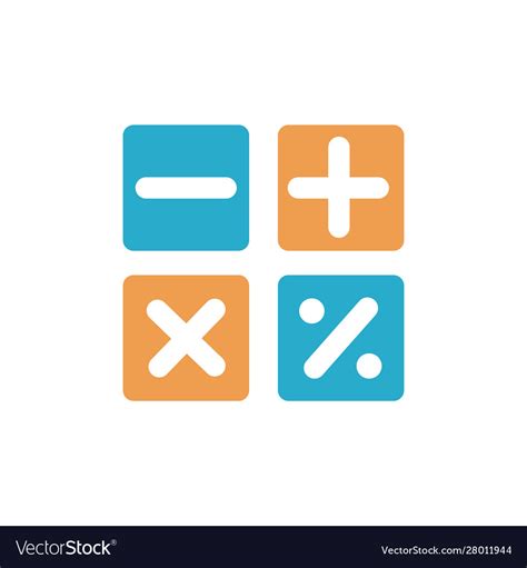 School mathematical symbols flat style icon Vector Image