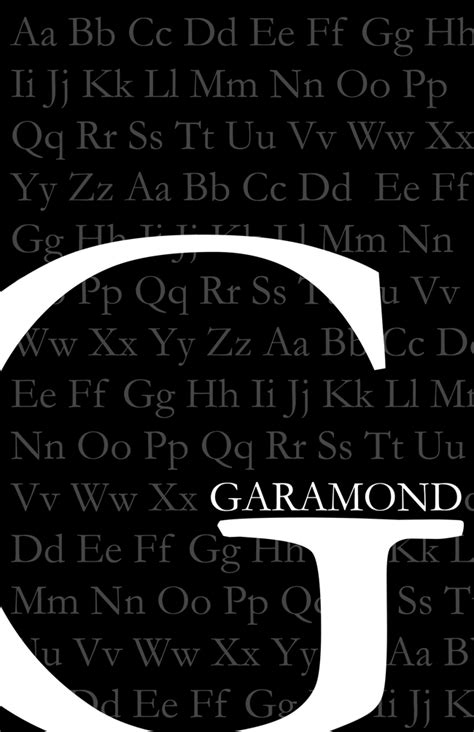 Poster for the Garamond font – Ashley Parkin