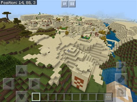 (Bedrock) seed= -2003567977 . Desert temple and abandoned village at spawn : minecraftseeds