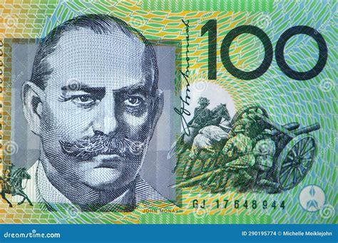 Australian $100 Dollar Note Close Up Stock Photo - Image of fina, design: 290195774