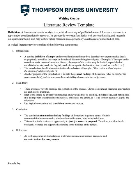 Download | Literature review outline, Research paper, Research writing