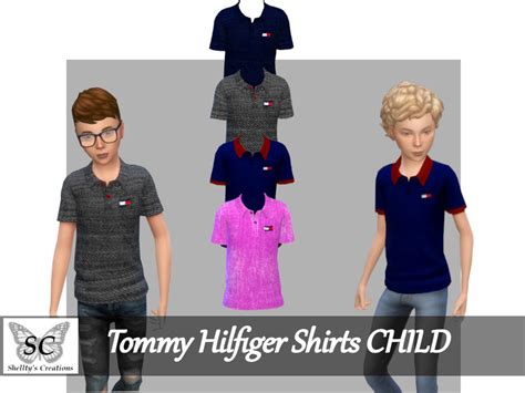 The Sims Resource - Tommy Hilfiger Shirts CHILD