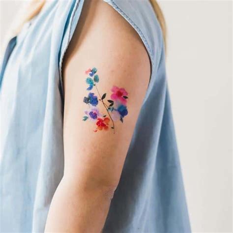 Temporary Watercolor Tattoos Adorn Your Body in Beautiful Blooms