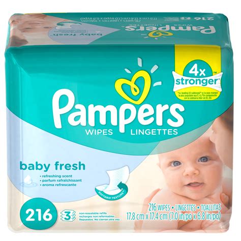 Pampers Baby Wipes Baby Fresh 3 Refill Packs, 216 Total Wipes - Walmart.com - Walmart.com