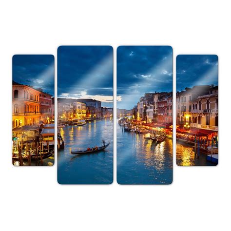 Grand Canal in Venice (4 parts) Glass art | wall-art.com