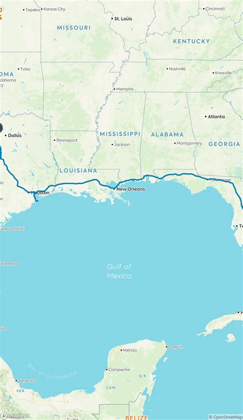 Miami to Texas Road Trip on Roadtrippers | Road trip planner, Texas ...