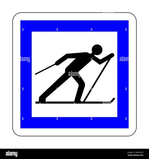 Cross-country skiing symbol Stock Photo - Alamy