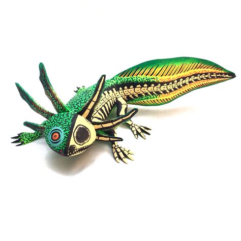 Eleazar Morales: Green Axolotl Half Skeleton | CulturalArt.org