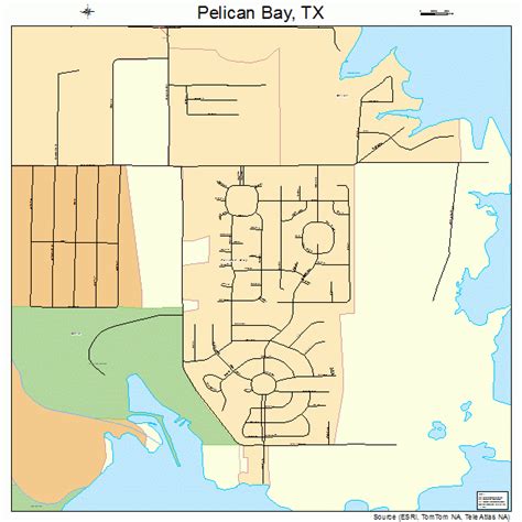 Pelican Bay Texas Street Map 4856640