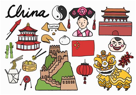 Set of Chinese icons and landmarks - Download Free Vectors, Clipart Graphics & Vector Art