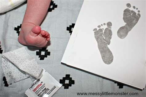 How to Make Baby Footprints - Messy Little Monster