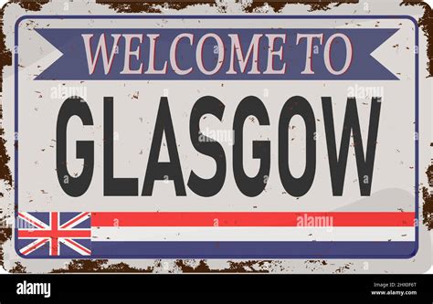 Glasgow road sign Stock Vector Images - Alamy