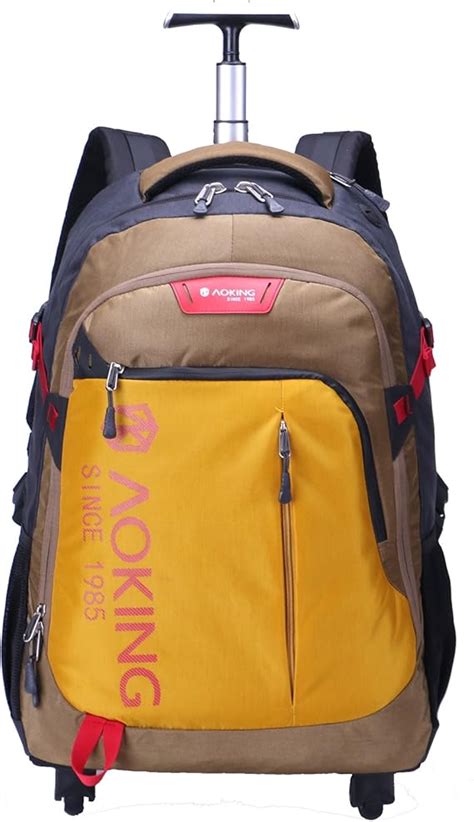 AOKING 20/22 Inch Water Resistant Travel School Business Rolling Wheeled Backpack with Laptop ...