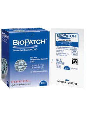 Biopatch® Antimicrobial Disk CHG Dressing, 1.9cm x 1.5mm – Box/10