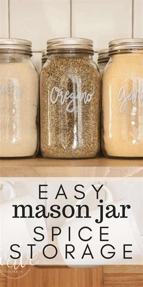 Mason Jar Spice Storage | Pantry Solutions - Twelve On Main