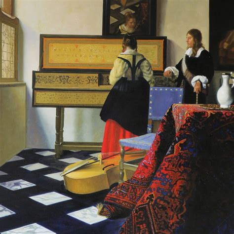 The Music Lesson Johannes Vermeer Hand-painted Oil Painting - Etsy