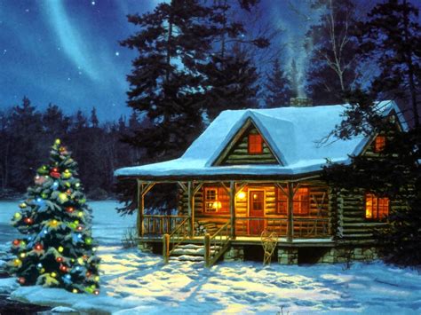 Free Christmas Cabin Wallpaper - WallpaperSafari