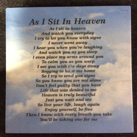 As I Sit In Heaven Printable