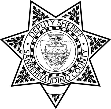 San Bernardino County Deputy Sheriff Badge vector file Black | Inspire ...