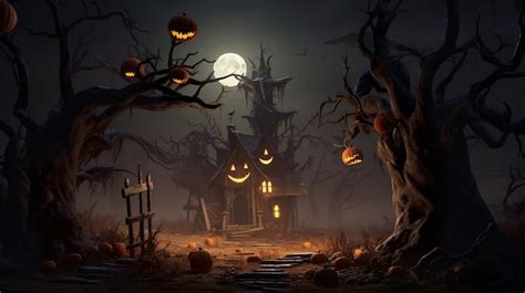 Premium AI Image | Witch house halloween concept