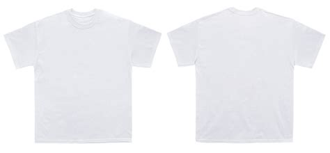 Blank T Shirt Color White Template Front And Back View Stock Photo ...