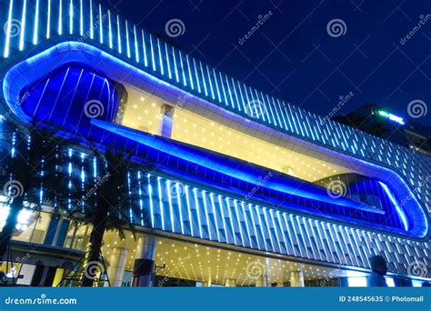 Modern Commercial Building Led Lighting Editorial Image - Image of ...